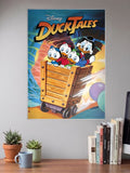 DuckTales Mine Cart Scene Cartoon Poster