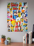 Classic Cartoon Sticker Collage Cartoon Poster