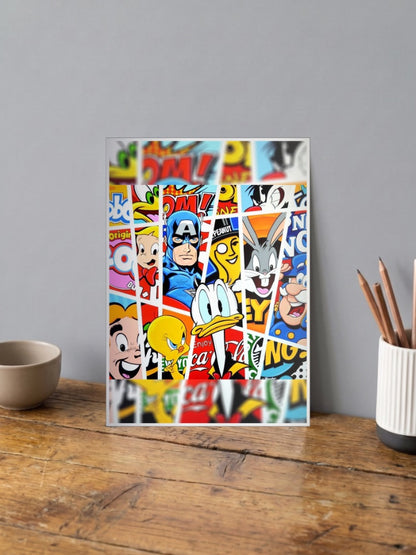 Classic Cartoon Sticker Collage Cartoon Poster