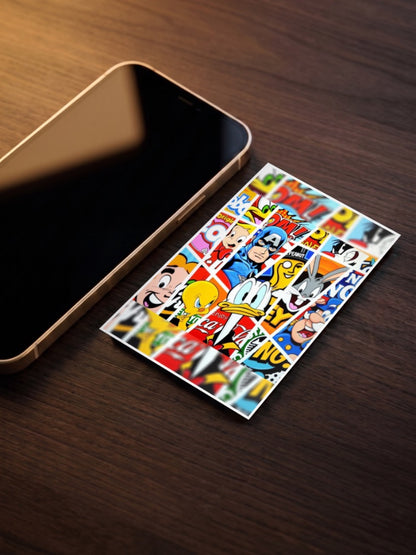 Classic Cartoon Sticker Collage Cartoon Poster