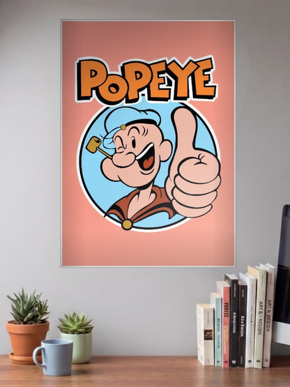 Popeye Thumbs Up Classic Cartoon Poster