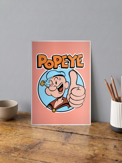 Popeye Thumbs Up Classic Cartoon Poster
