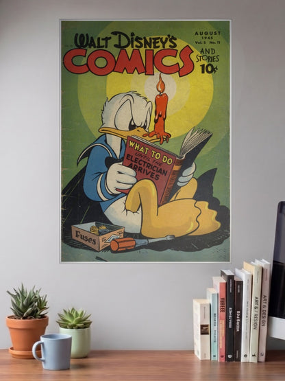 Donald Duck Comic Cover Cartoon Poster