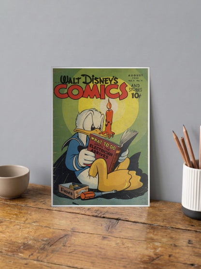 Donald Duck Comic Cover Cartoon Poster