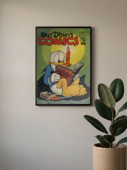 Donald Duck Comic Cover Cartoon Poster