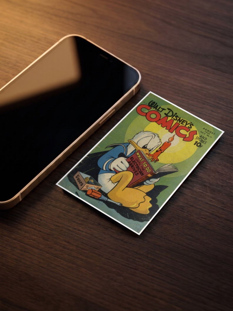 Donald Duck Comic Cover Cartoon Poster