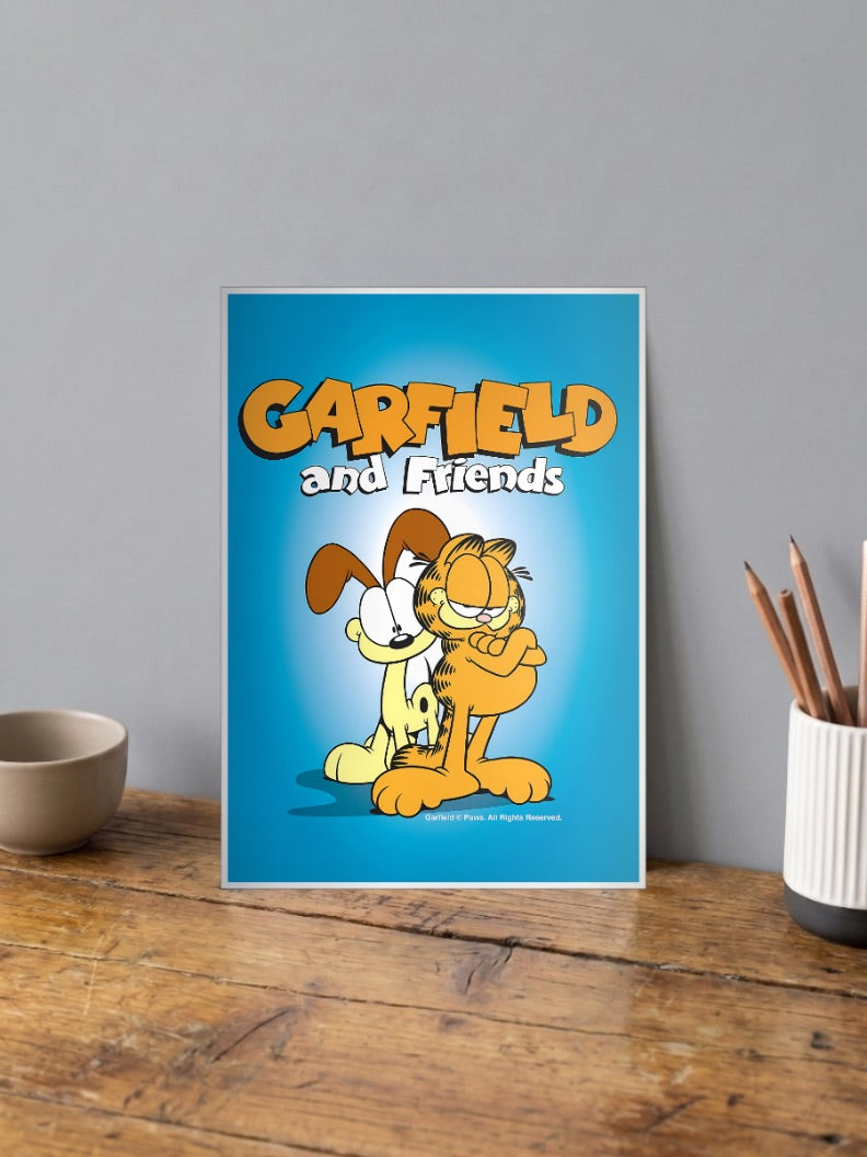 Garfield And Odie Portrait Cartoon Poster
