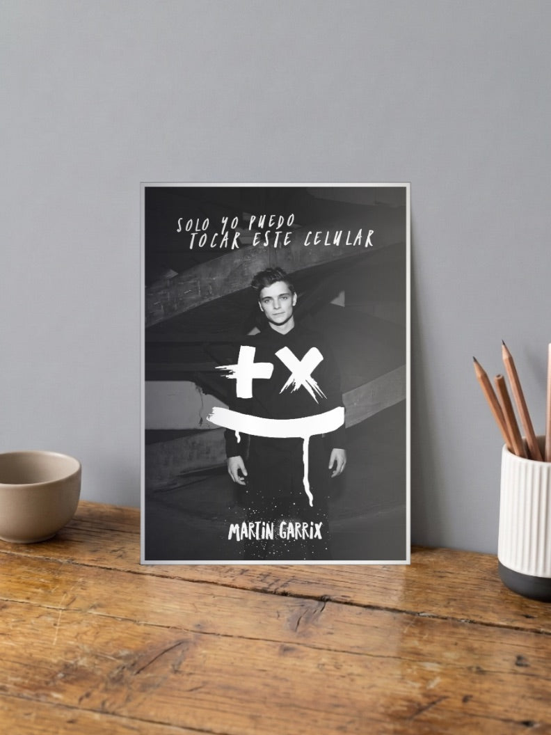 Martin Garrix Black White Photo DJ Poster