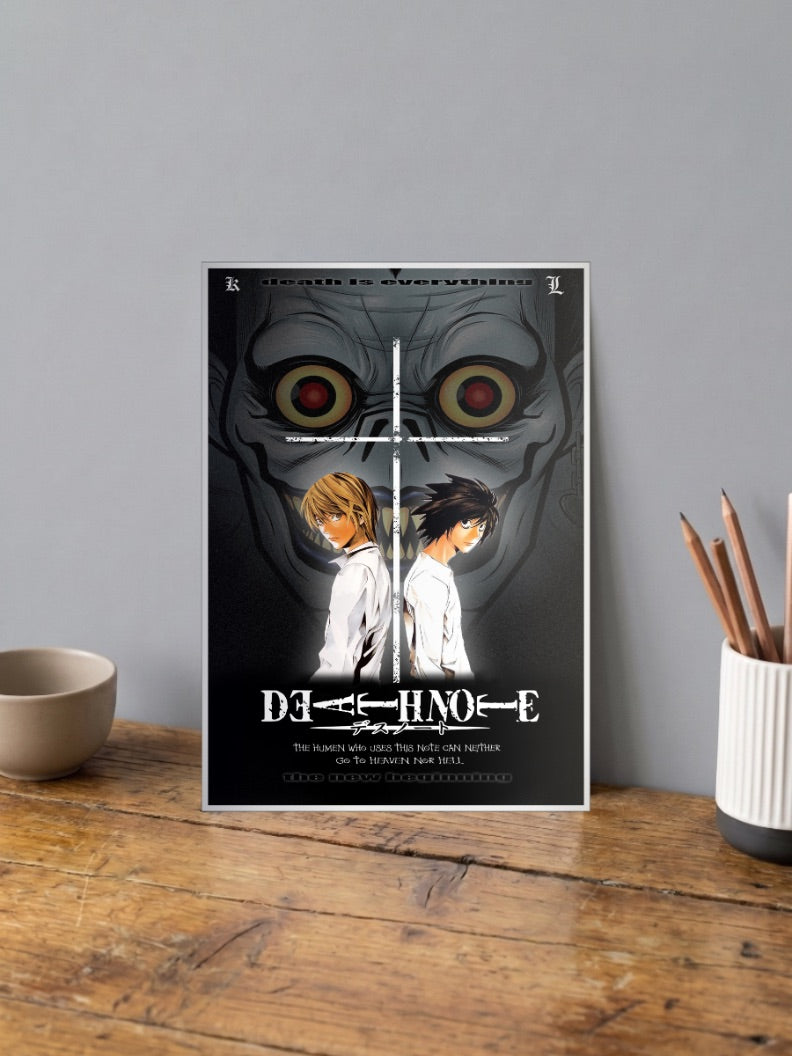 Death Note Light And L Anime Poster