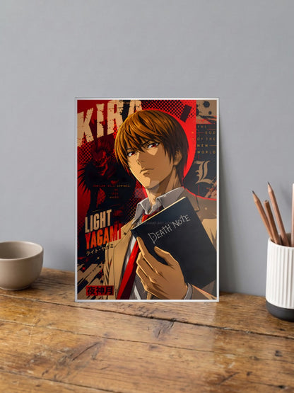 Light Yagami Kira Portrait Anime Poster