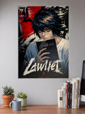 L Lawliet Detective Portrait Anime Poster