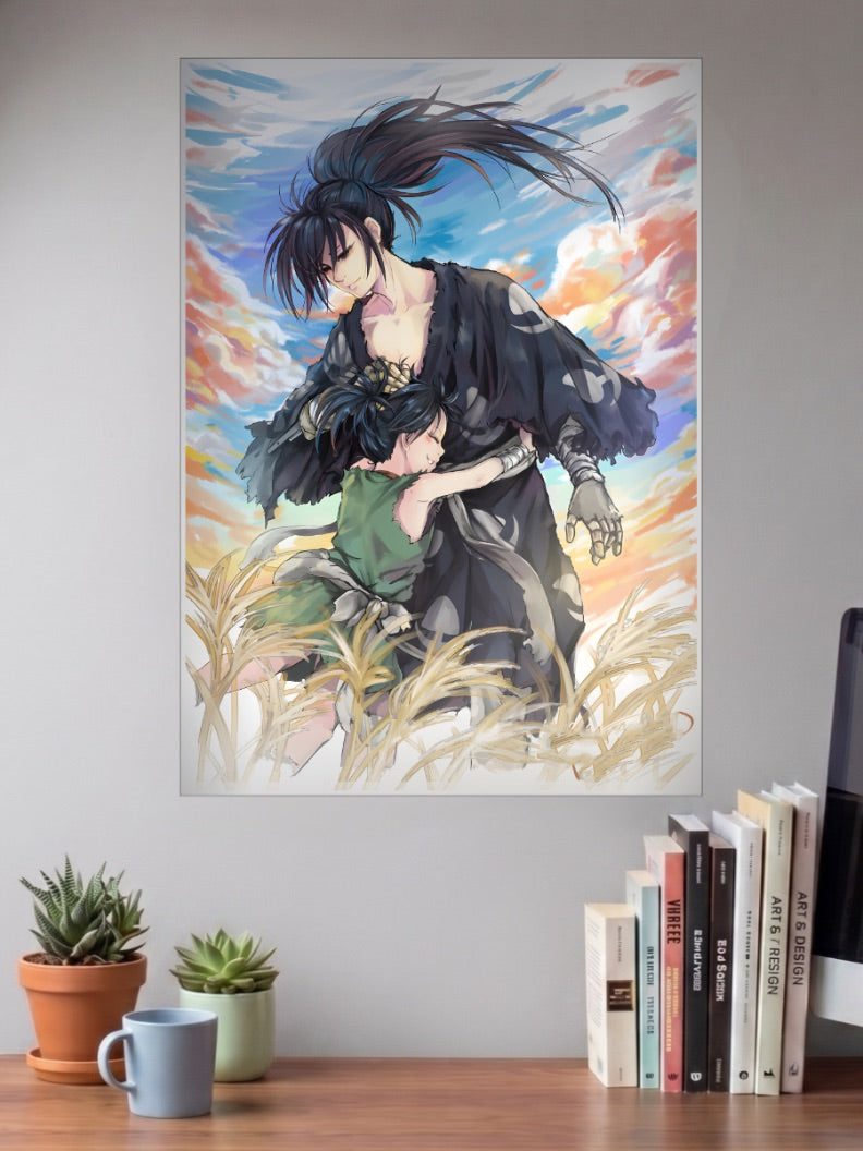 Hyakkimaru And Dororo Embrace Anime Poster