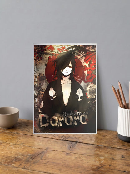 Hyakkimaru Red Moon Portrait Anime Poster