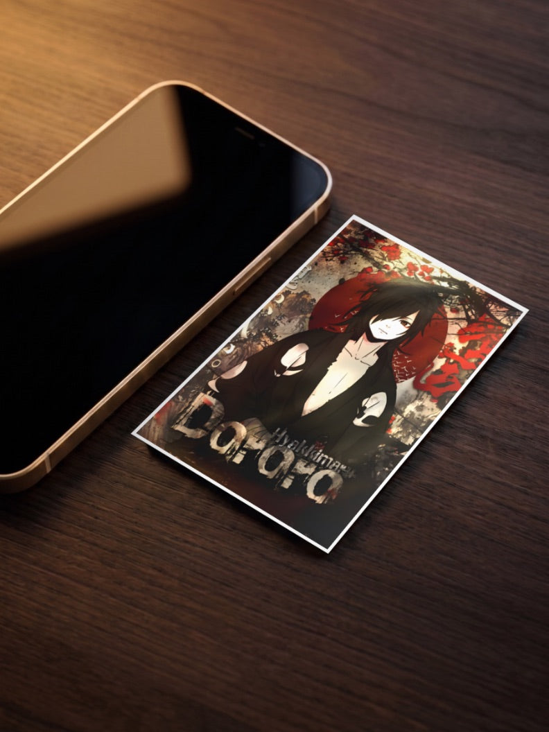 Hyakkimaru Red Moon Portrait Anime Poster