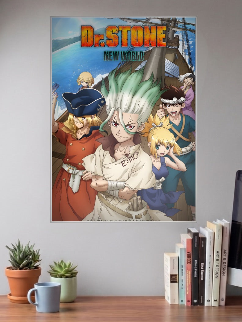 Dr Stone New World Crew Anime Poster