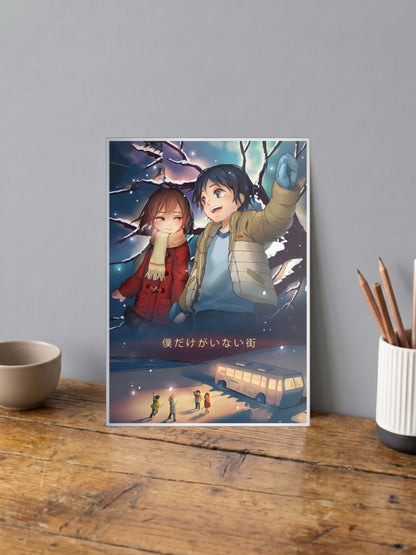 Satoru and Kayo Erased Anime Poster