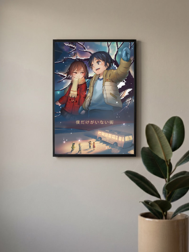 Satoru and Kayo Erased Anime Poster