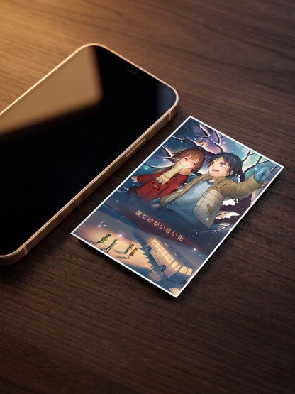 Satoru and Kayo Erased Anime Poster