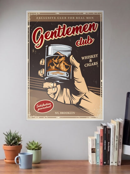 Gentlemen Club Whiskey Poster