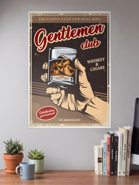 Gentlemen Club Whiskey Poster
