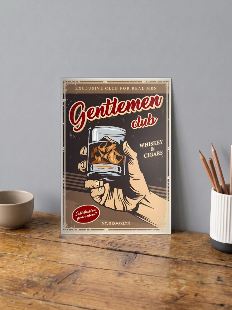 Gentlemen Club Whiskey Poster