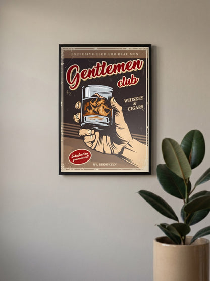 Gentlemen Club Whiskey Poster