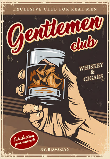 Gentlemen Club Whiskey Poster