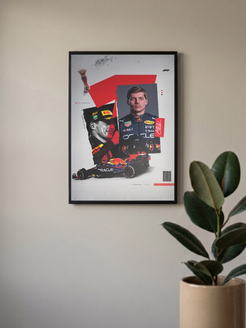 Red bull : Max Verstappen | Unstoppable Force | F1 Poster