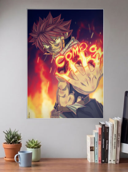 Natsu Dragneel Fairy Tail Anime Poster