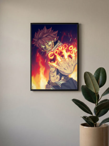 Natsu Dragneel Fairy Tail Anime Poster