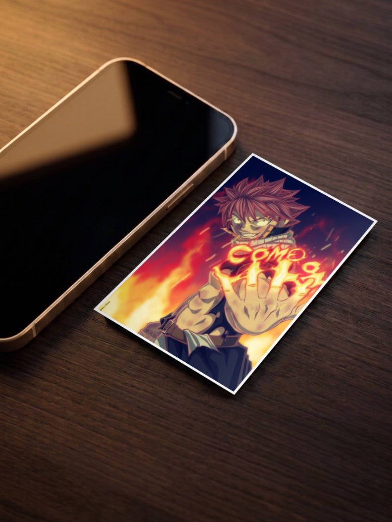 Natsu Dragneel Fairy Tail Anime Poster