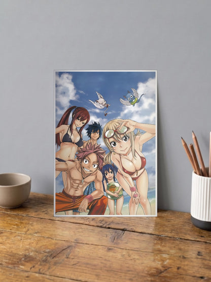 Fairy Tail Beach Day Anime Poster