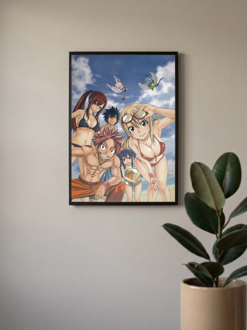 Fairy Tail Beach Day Anime Poster