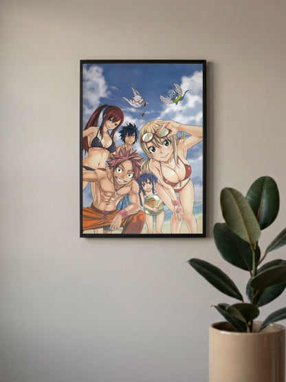 Fairy Tail Beach Day Anime Poster
