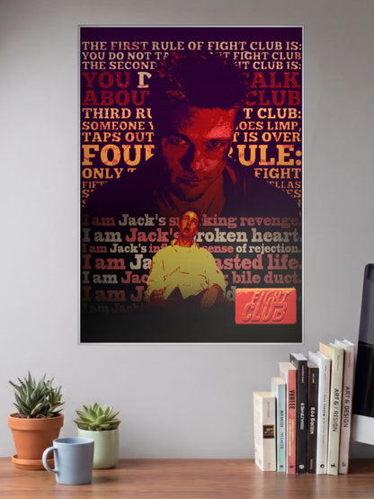 Fight Club Rules Tyler Durden MOVIE Poster