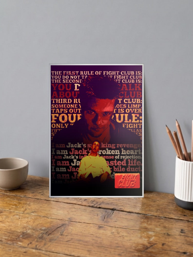 Fight Club Rules Tyler Durden MOVIE Poster