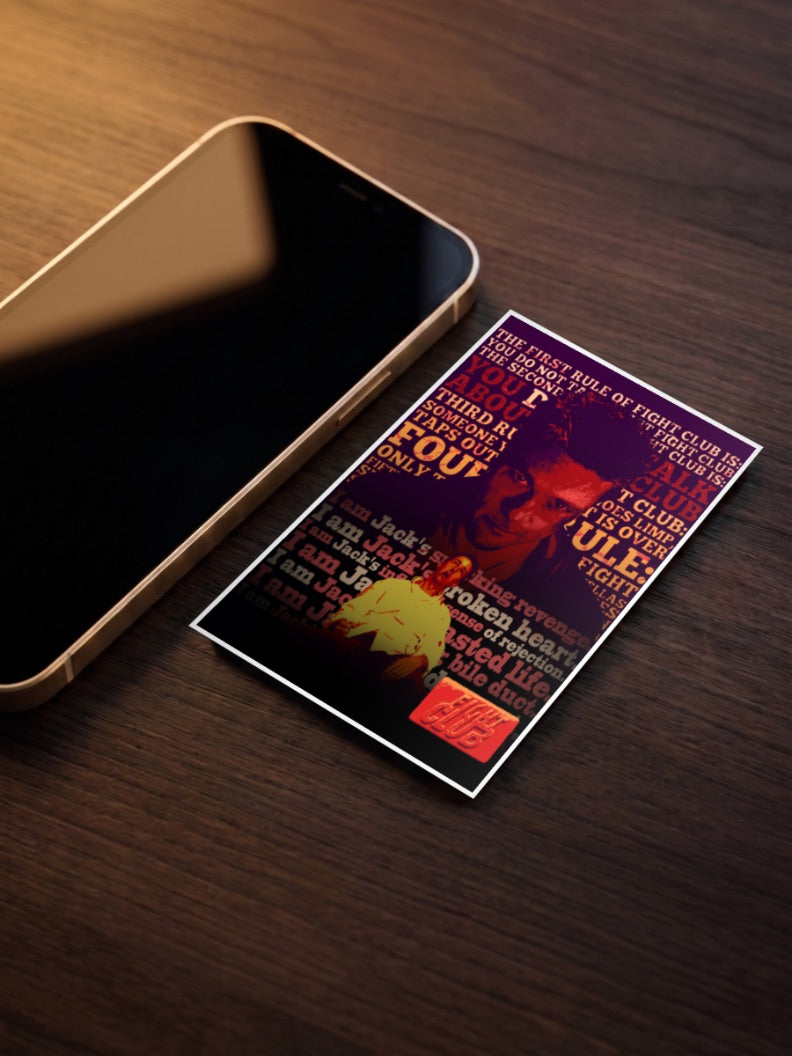 Fight Club Rules Tyler Durden MOVIE Poster