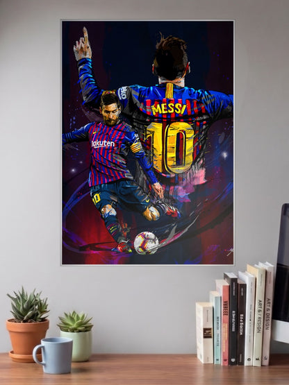 Lionel Messi 600th Goal Football Poster