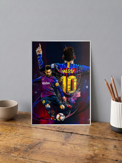 Lionel Messi 600th Goal Football Poster