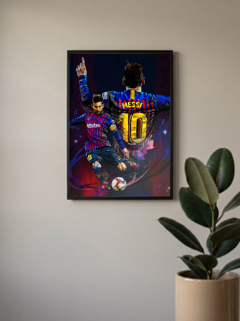 Lionel Messi 600th Goal Football Poster