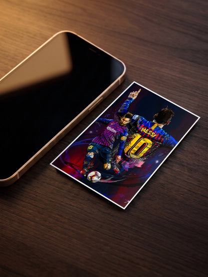 Lionel Messi 600th Goal Football Poster