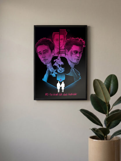Fight Club Split collage Poster