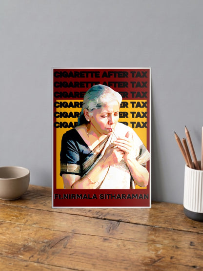 Cigarette Tax Finance Minister Abstract Poster