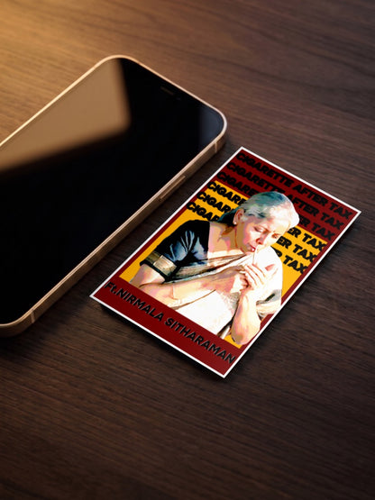 Cigarette Tax Finance Minister Abstract Poster