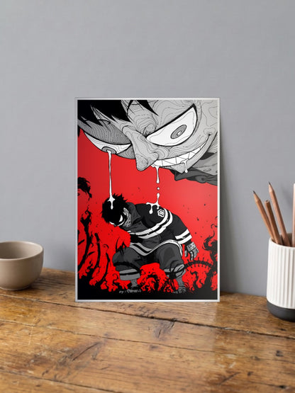 Shinra Kusakabe Fire Force Anime Poster