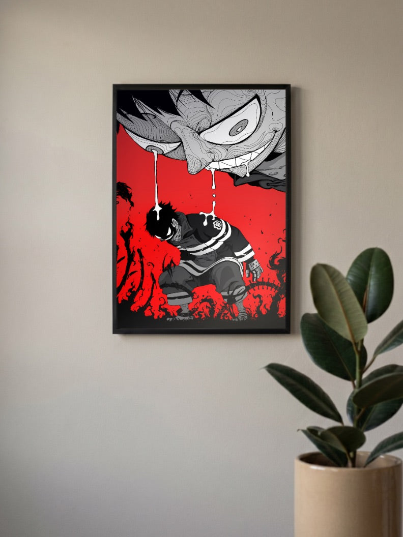 Shinra Kusakabe Fire Force Anime Poster