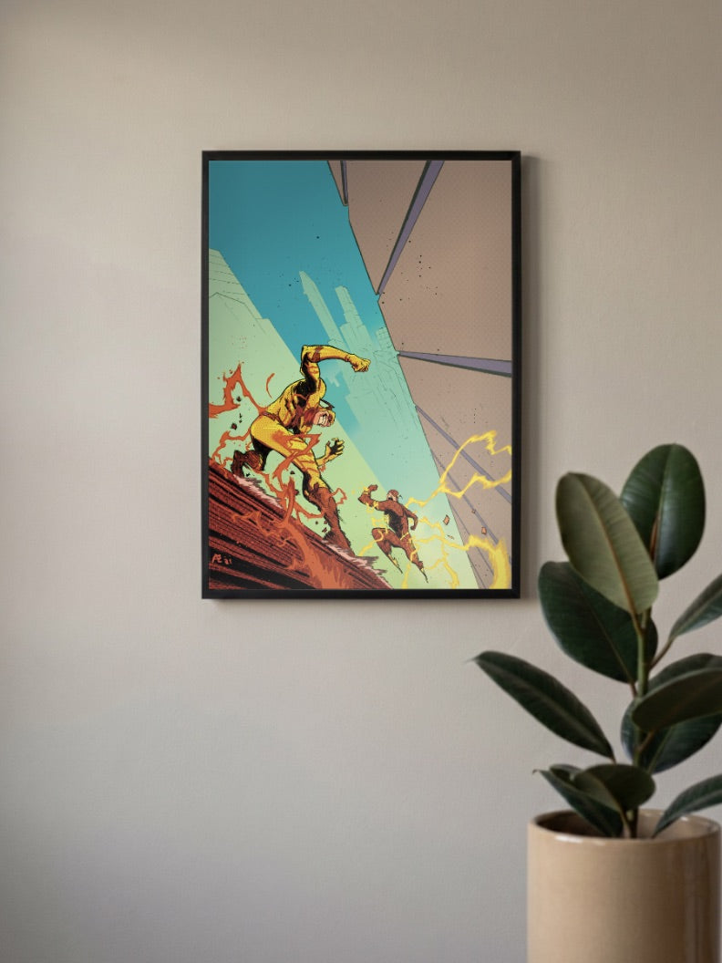 Flash vs Reverse Flash DC Poster
