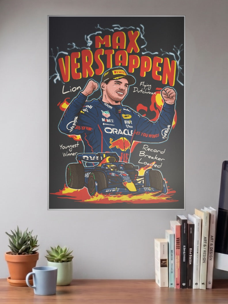 Max Verstappen Record Breaker F1 Poster