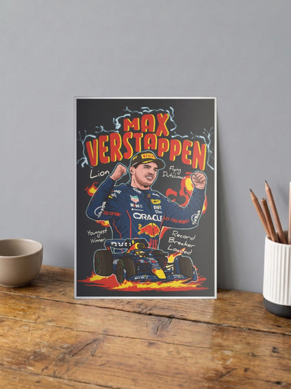 Max Verstappen Record Breaker F1 Poster