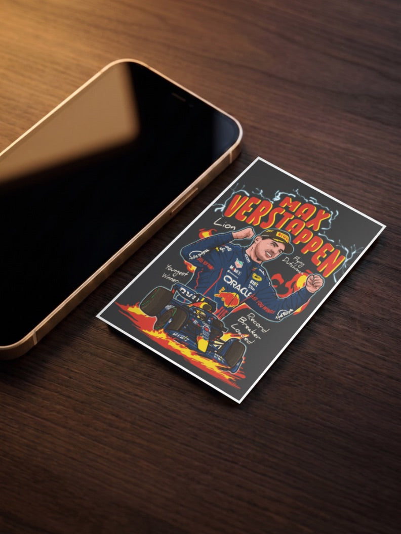 Max Verstappen Record Breaker F1 Poster
